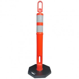 LA010102 Poteau de signalisation hi-viz a chaine en PP rouge  TP-115