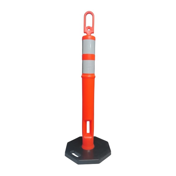LA010102 Poteau de signalisation hi-viz a chaine en PP rouge  TP-115