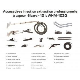 CA031002 Injection extraction professionnelle à vapeur 6 bars - 40 lt WHM-40ZQ