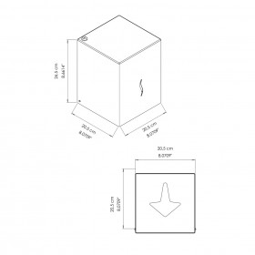 EA020110 Distributeur papier essuie main rouleaux en inox AISI 304 satiné