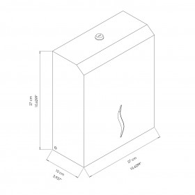 EA020300 Distributeur papier serviette zig-zag en inox AISI 304 satiné (300F)