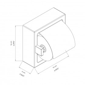 EB020010 Distributeur papier hygiénique petit rouleau en inox AISI 304 satiné