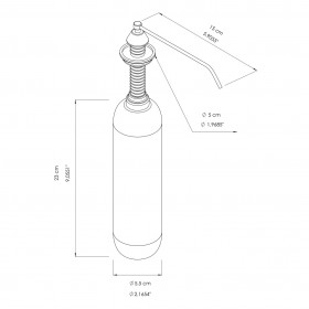 EC020800 Doseur à savon encastrable pour comptoir 1000 ml