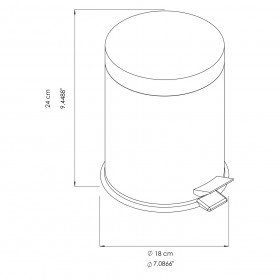 GA010110 Poubelle à pédale en inox AISI 304 satiné (3 LT)