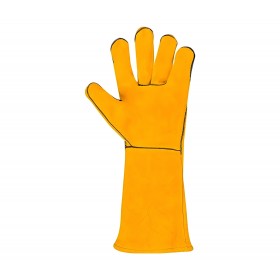 AA030111 Gant soudeur anti chaleur tout croûte de vachette jaune