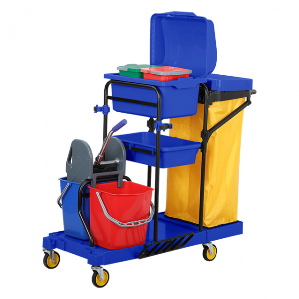 DA040355 Chariot de nettoyage en PP blue AC-08173B