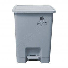 GA021120 Poubelle carrée en PP gris à pédale ACP-15A (15 Lt)