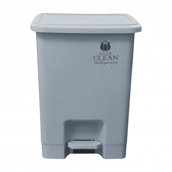 GA021120 Poubelle carrée en PP gris à pédale ACP-15A (15 Lt)