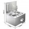 EF040020 Lavabos en inox 304, commande à genou avec distributeur de savon 1 L