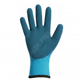 AA090810 Gant anti-froid en acrylique bleu tout enduit latex sablé bleu