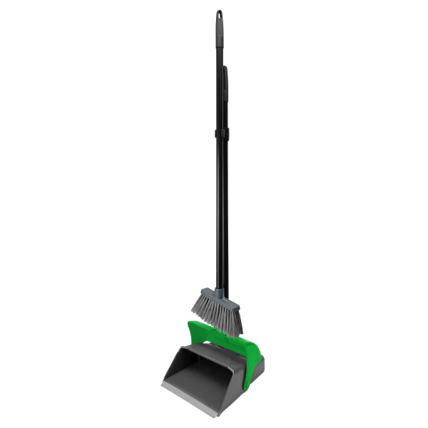 BM010610 Pelle a clip en PP gris manche verticale avec balai KAF-300