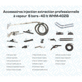 CA031002 Injection extraction professionnelle à vapeur 6 bars - 40 lt WHM-40ZQ