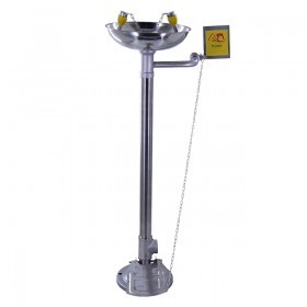 KB020055 Lave-yeux de sécurité sur pied double commande en inox