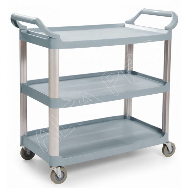 DD020100 Chariot de service ouvert 3 étagères en PP gris AC08161L