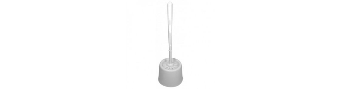 Socle et brosse toilette plastique